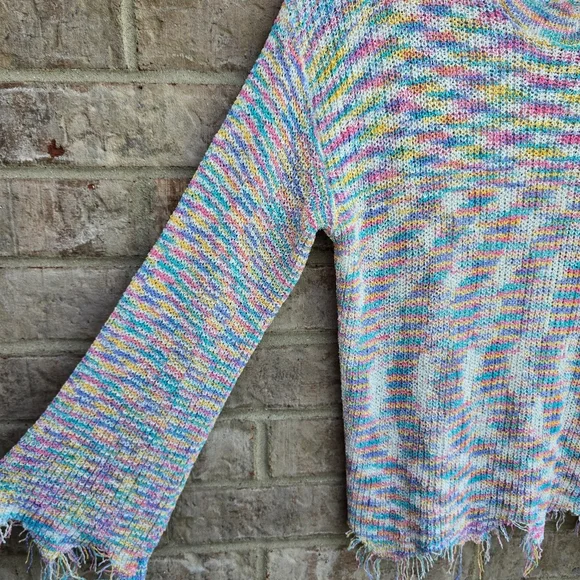 POL Women's Pastel Knit Sweater- Watch Video Pics Dont Do Sweater Justice - Picture 8 of 9